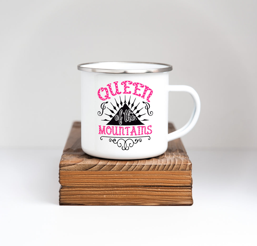 Emaille Tasse Queen of the Mountains