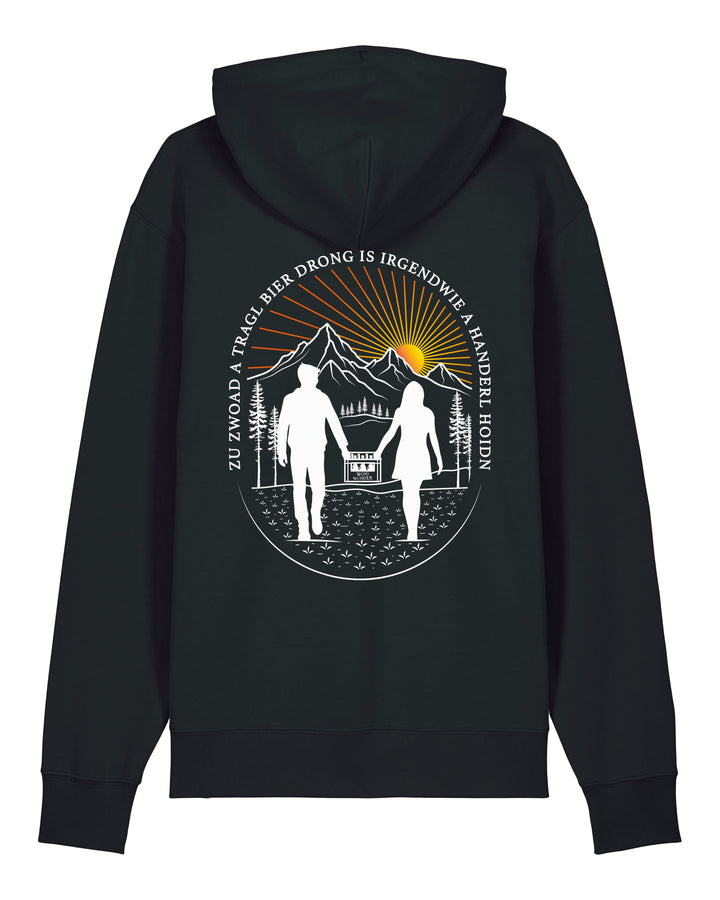 Hoodie Tragl Bier Schwarz