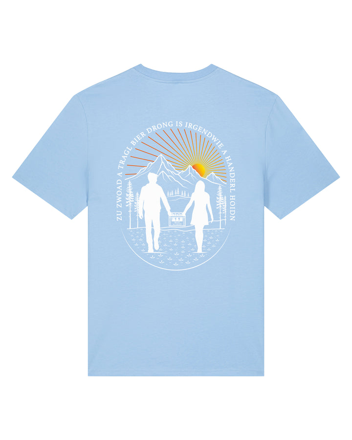 Unisex T-Shirt Tragl Bier Blau