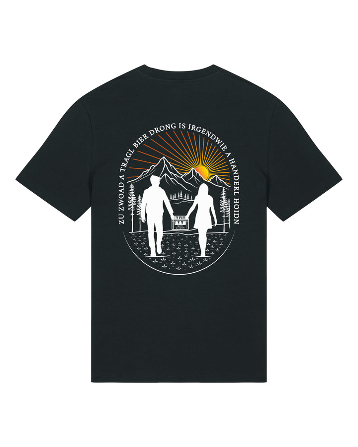 Unisex T-Shirt Tragl Bier Schwarz