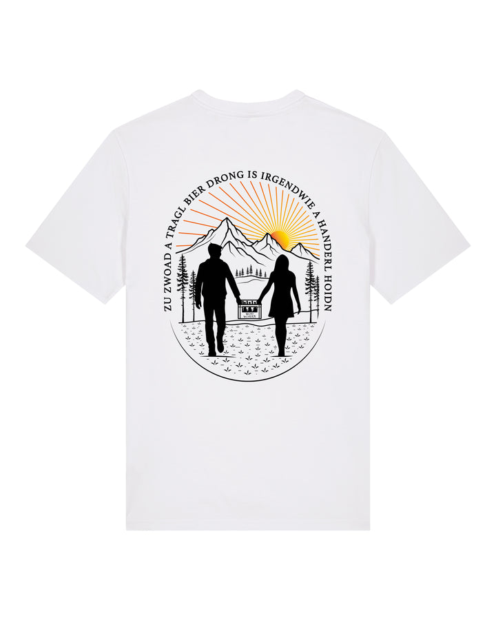 Unisex T-Shirt Tragl Bier Weiß